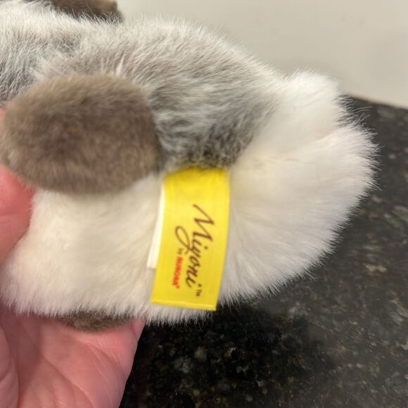 Baby Bunny Tan Miyoni Tots Aurora Plush Stuffed Animal 7" Easter Basket - Picture 7 of 9